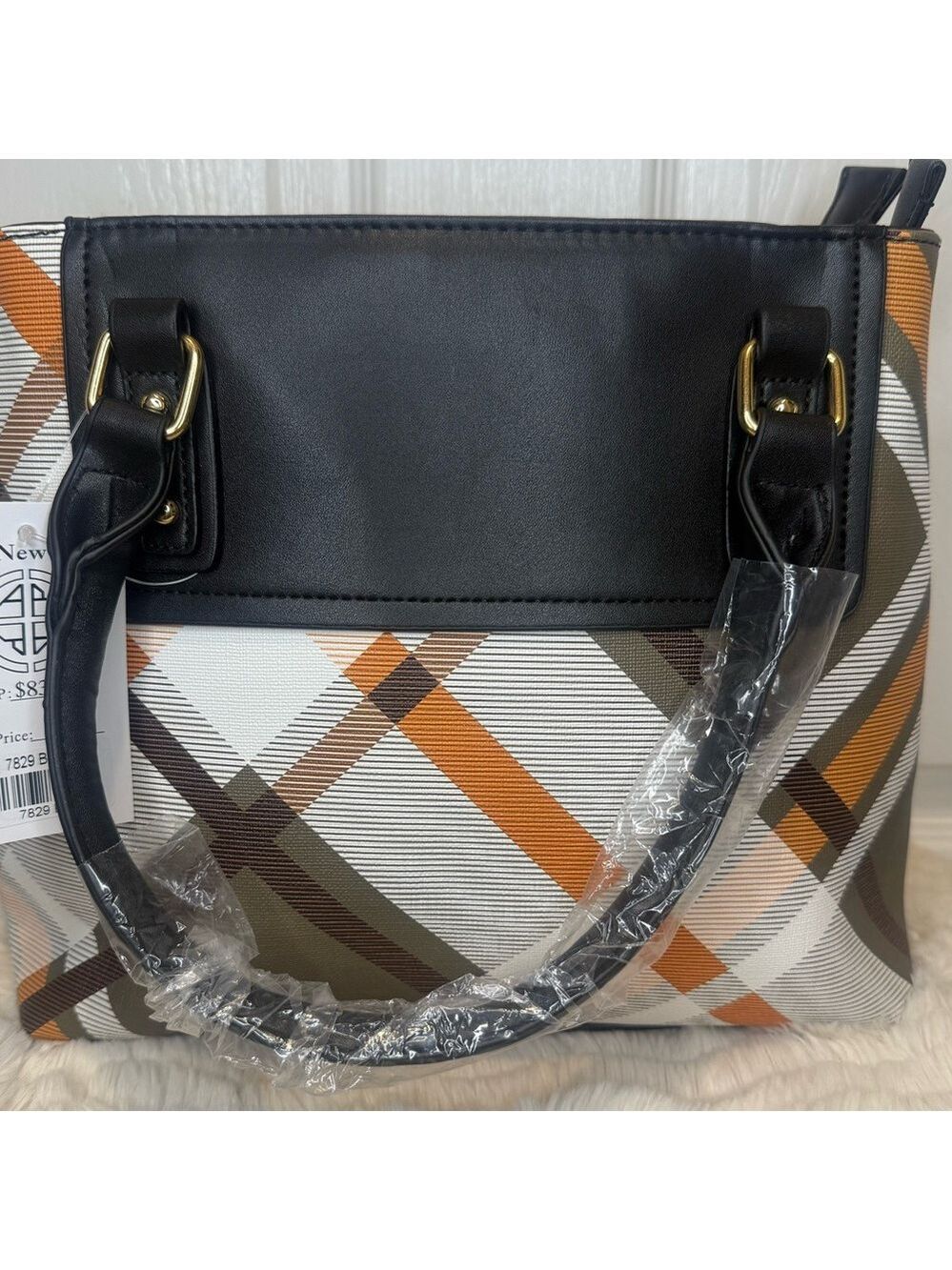 AR NEW YORK PLAID TOP HANDLE PURSE/CROSSBODY NEW